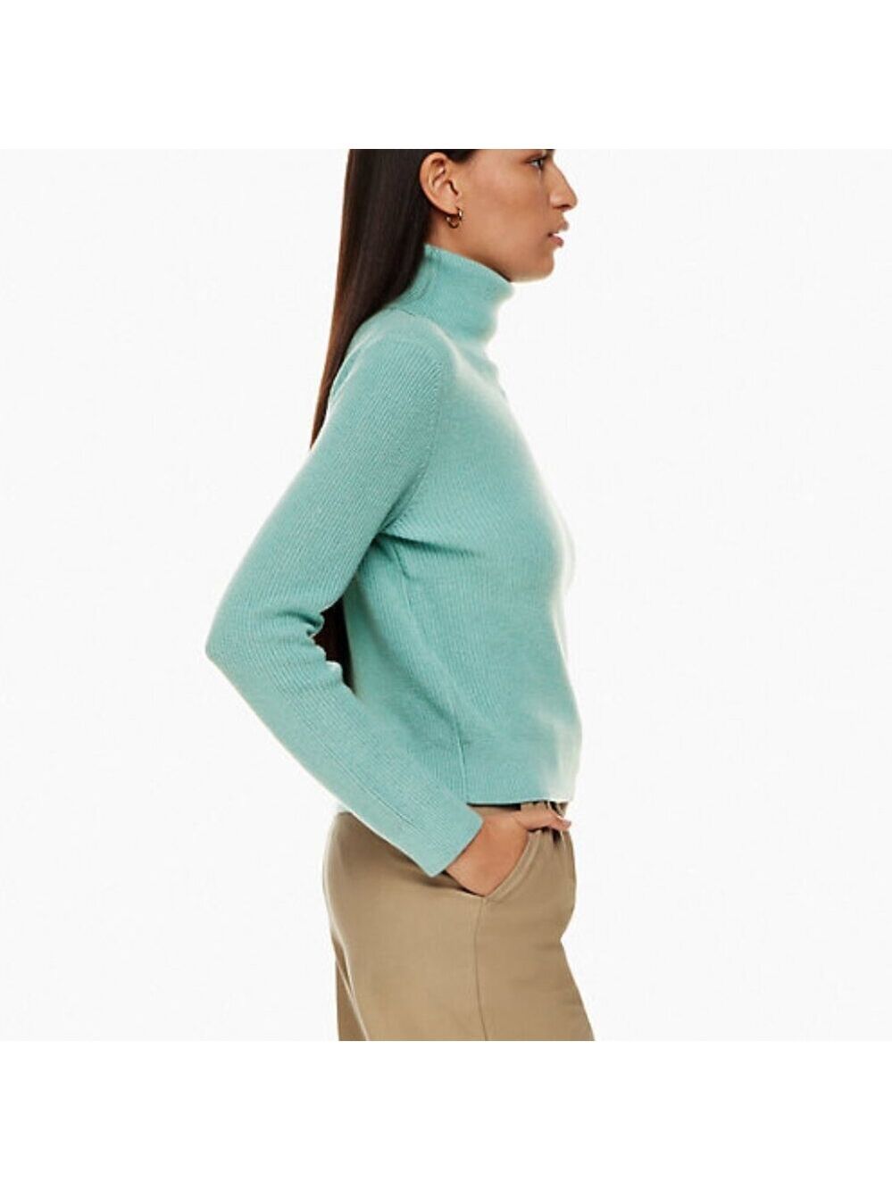 Wilfred Free Laurel Turtleneck, Long Sleeve, Color "Aquastone" - Size XS - Picture 3 of 6